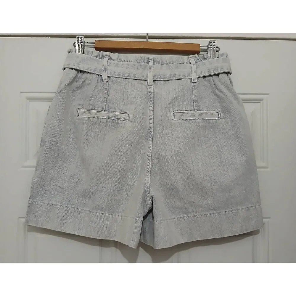 Pilcro anthropologie womens size 27 hi waist paperbag boyfriend denim shorts